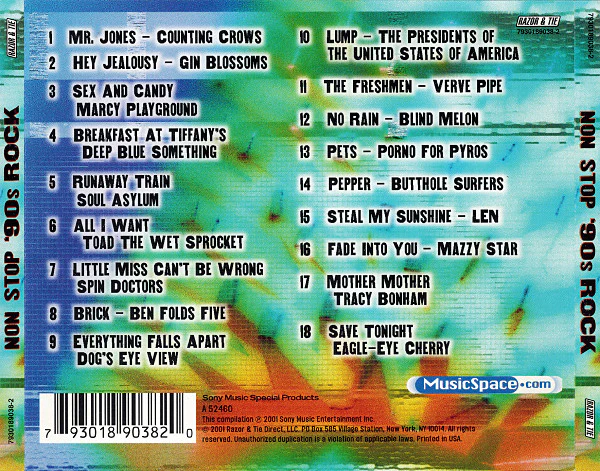 Various - Non Stop 90s Rock (CD, Comp) (Very Good Plus (VG+)) - Image 3