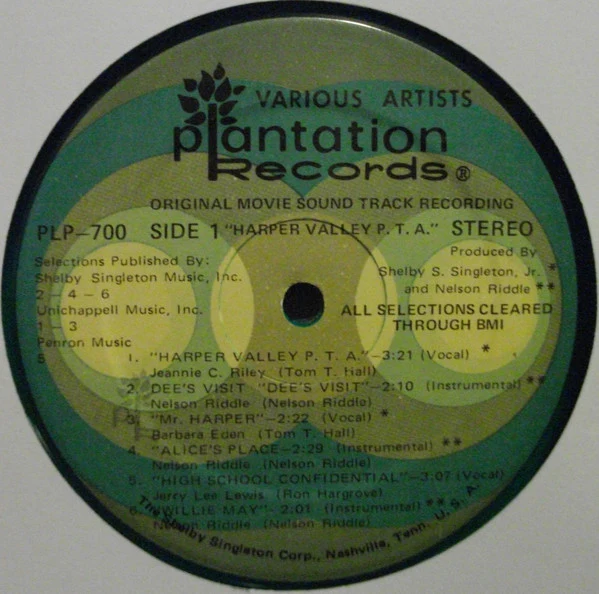 Various - Original Movie Soundtrack Recording: Harper Valley P.T.A. (LP, Album, Tra) (Mint (M)) - Image 3
