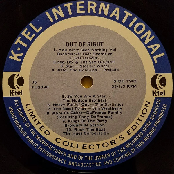 Various - Out Of Sight (LP, Comp) (Very Good (VG)) - Image 4
