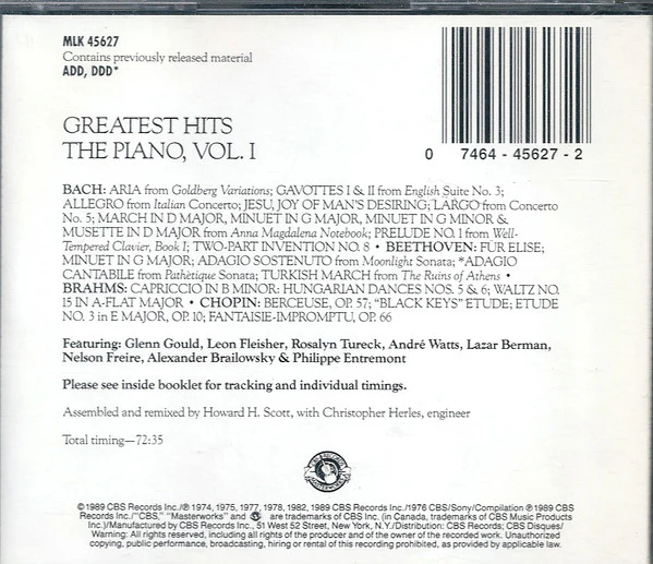Various - Piano Greatest Hits (CD, Comp) (Near Mint (NM or M-)) - Image 2
