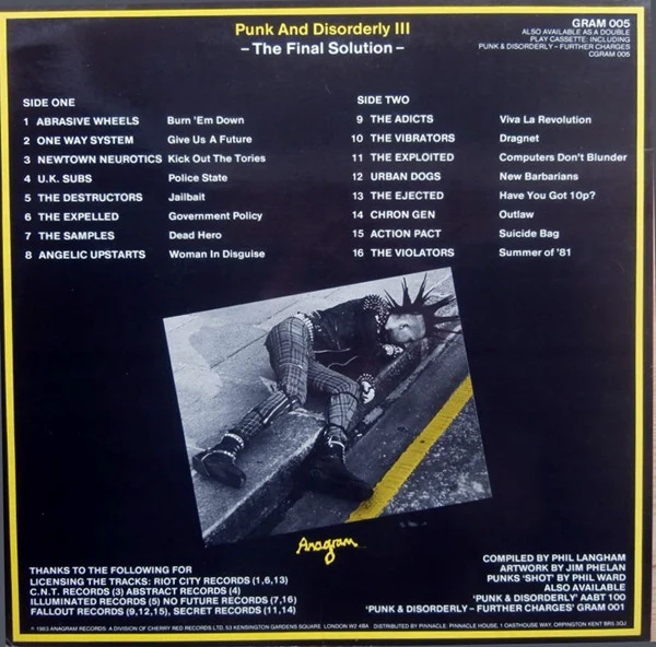 Various - Punk And Disorderly III - The Final Solution (LP, Comp, RP, Gre) (Near Mint (NM or M-)) - Image 2