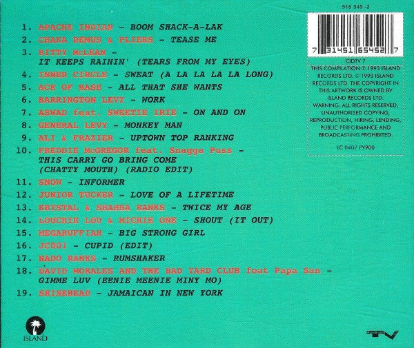 Various - Reggae 93 (CD, Comp) (Very Good Plus (VG+)) - Image 2