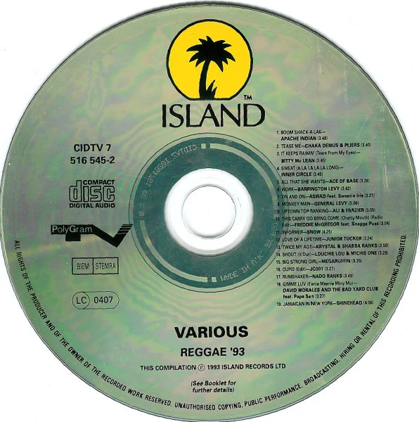Various - Reggae 93 (CD, Comp) (Very Good Plus (VG+)) - Image 3