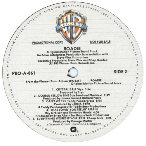Various - Roadie (Original Motion Picture Sound Track) (LP, Comp, Ltd, Promo) (Near Mint (NM or M-)) - Image 4