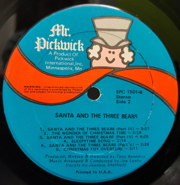 Various - Santa And The Three Bears (LP, Album, RE) (Very Good Plus (VG+)) - Image 4