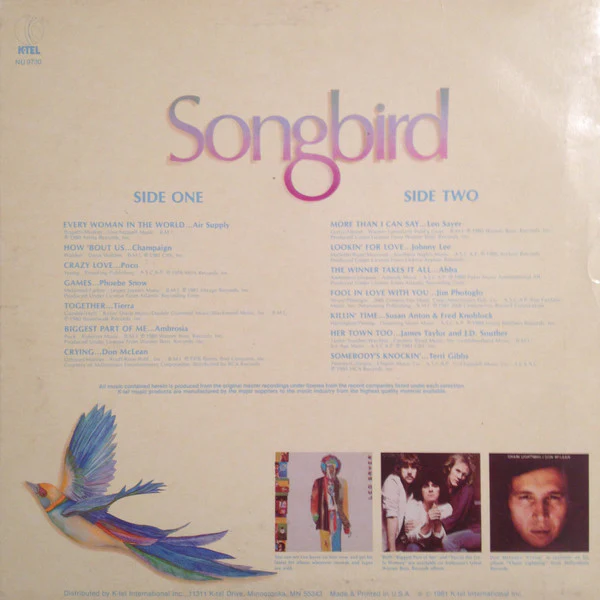 Various - Songbird (LP, Comp, 19 ) (Good Plus (G+)) - Image 2