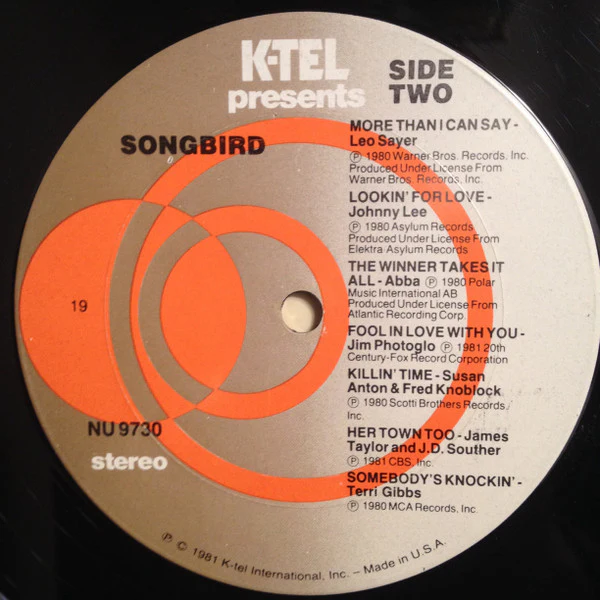 Various - Songbird (LP, Comp, 19 ) (Good Plus (G+)) - Image 4