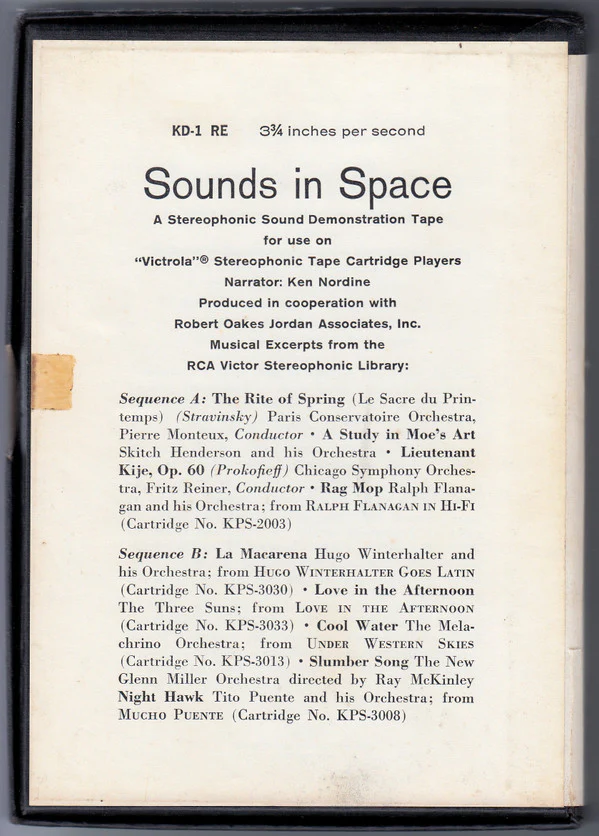 Various - Sounds In Space (RCA Tape Cartridge, Album, Comp) (Near Mint (NM or M-)) - Image 2
