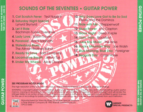 Various - Sounds Of The Seventies - Guitar Power (CD, Comp) (Near Mint (NM or M-)) - Image 2