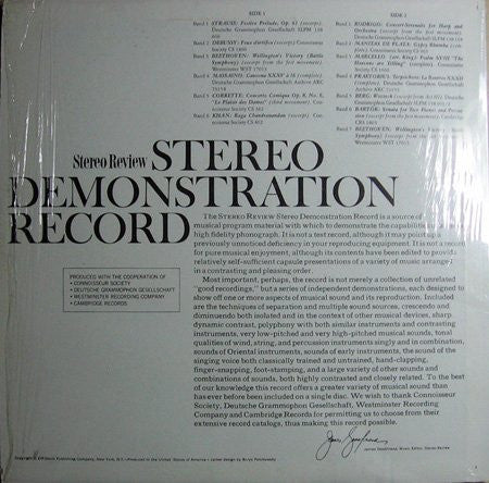 Various - Stereo Demonstration Record (LP, Album, Comp, RP) (Very Good Plus (VG+)) - Image 2
