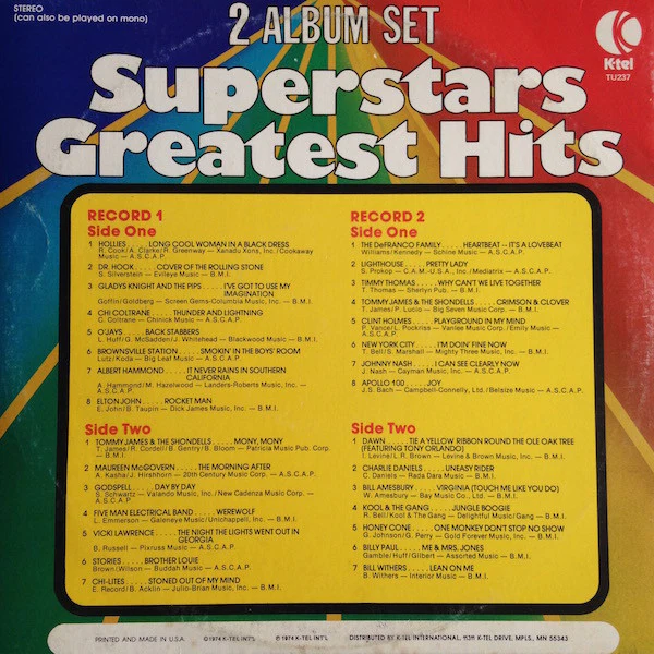 Various - Superstars Greatest Hits (2xLP, Comp) (Very Good (VG)) - Image 3