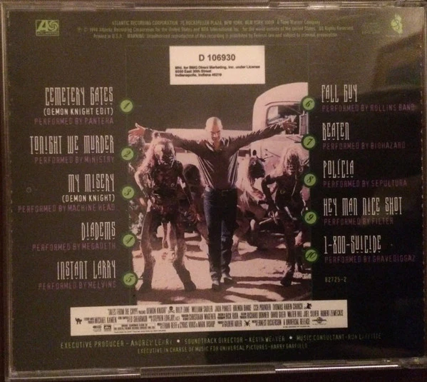 Various - Tales From The Crypt Presents: Demon Knight (Original Motion Picture Soundtrack) (CD, Comp, Club) (Very Good Plus (VG+)) - Image 3