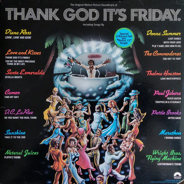 Various - Thank God It's Friday (The Original Motion Picture Soundtrack) (2xLP, Album, Comp + 12", S/Sided) (Very Good (VG))