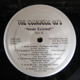 Various - The Cicadelic 60's "Never Existed!" (Vol. 4) (LP, Comp, Mono) (Near Mint (NM or M-)) - Image 3