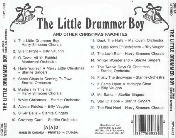 Various - The Little Drummer Boy And Other Christmas Favorites (CD, Comp) (Near Mint (NM or M-)) - Image 4