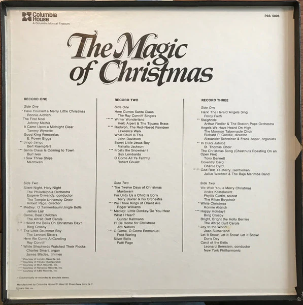 Various - The Magic Of Christmas (3xLP, Comp, Club) (Very Good Plus (VG+)) - Image 2