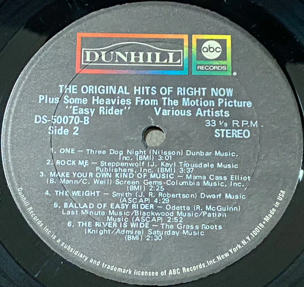Various - The Original Hits Of Right Now Plus Some Heavies From The Motion Picture "Easy Rider" (LP, Comp) (Very Good Plus (VG+)) - Image 5