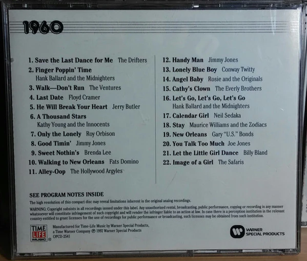 Various - The Rock ‘N’ Roll Era 1960 (CD, Comp, RE, RM) (Near Mint (NM or M-)) - Image 2