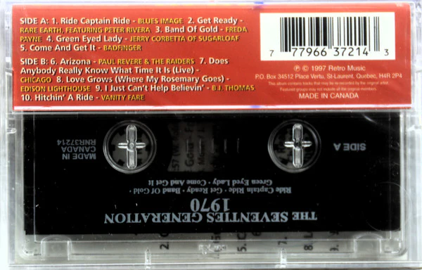 Various - The Seventies Generation 1970 (Cass, Comp) (Near Mint (NM or M-)) - Image 2