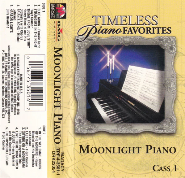 Various - Timeless Piano Favorites: Moonlight Piano: Cass 2 (Cass, Comp) (Near Mint (NM or M-))
