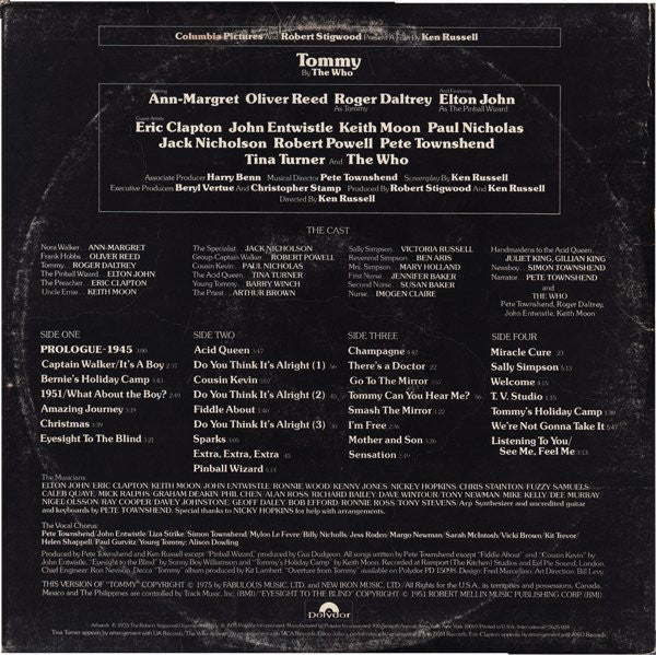 Various - Tommy (Original Soundtrack Recording) (2xLP, Album, PRC) (Good Plus (G+)) - Image 2