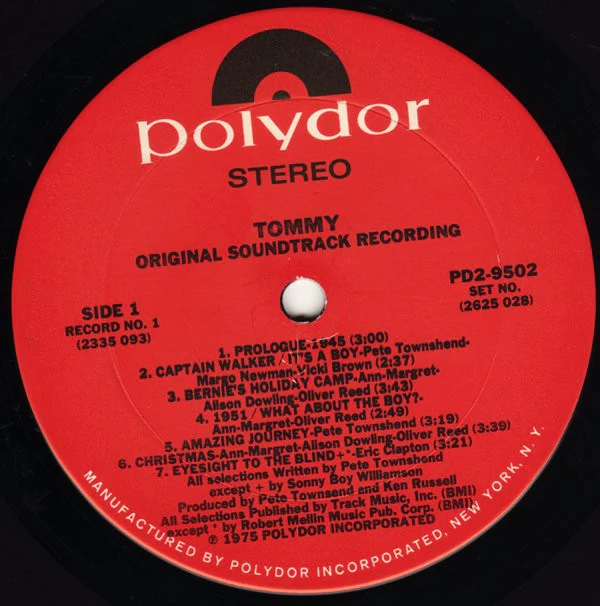 Various - Tommy (Original Soundtrack Recording) (2xLP, Album, PRC) (Good Plus (G+)) - Image 3