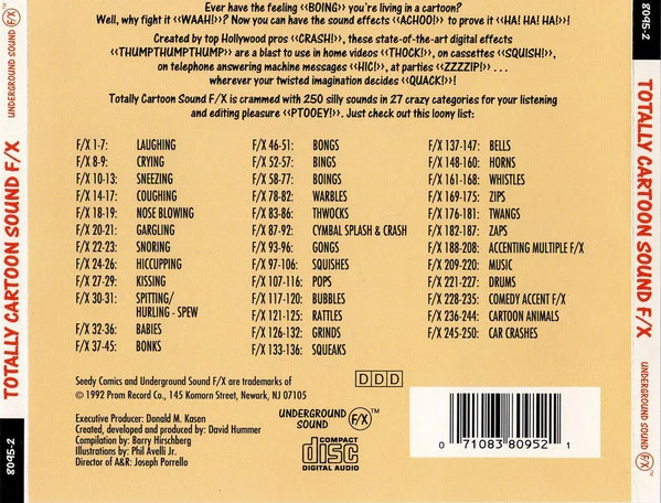 Various - Totally Cartoon Sound F/X (CD-ROM, Comp, DDD) (Near Mint (NM or M-)) - Image 4