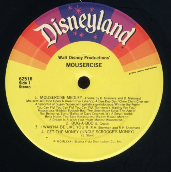 Various - Walt Disney Productions' Mousercise (LP, Album, PRC) (Very Good Plus (VG+)) - Image 3