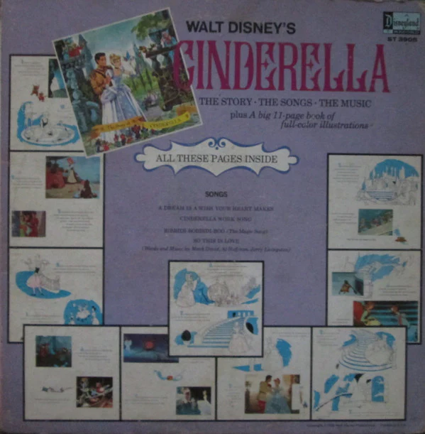 Various - Walt Disney's Cinderella (LP, Album, RE, Gat) (Very Good Plus (VG+)) - Image 2