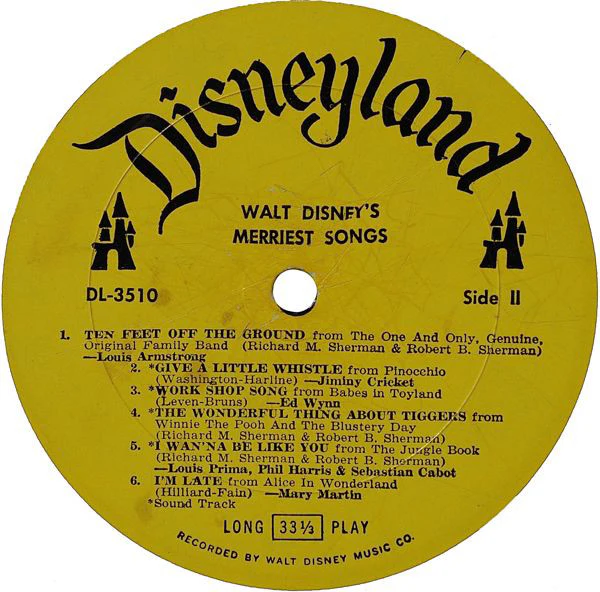 Various - Walt Disney's Merriest Songs (LP, Album, Comp, Mono) (Very Good (VG)) - Image 4