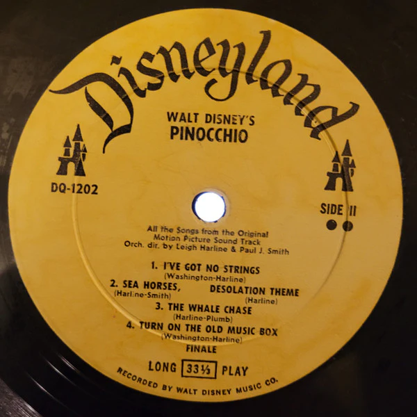 Various - Walt Disney's Pinocchio (LP, Album, RE) (Very Good Plus (VG+)) - Image 4