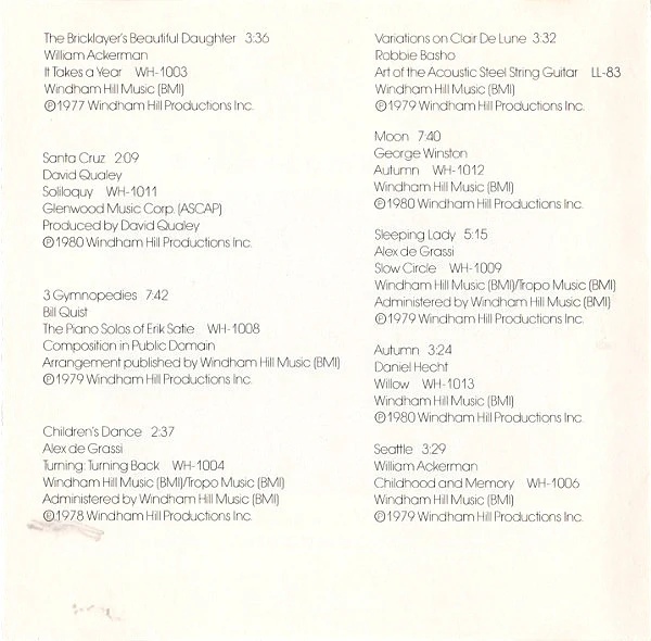 Various - Windham Hill Records Sampler '81 (CD, RE, Smplr) (Near Mint (NM or M-)) - Image 4