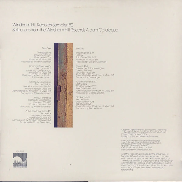 Various - Windham Hill Records Sampler '82 (LP, Comp, RE, RTI) (Near Mint (NM or M-)) - Image 2
