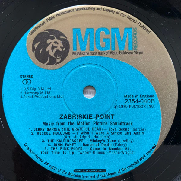 Various - Zabriskie Point (LP, Comp, RE) (Very Good (VG)) - Image 4