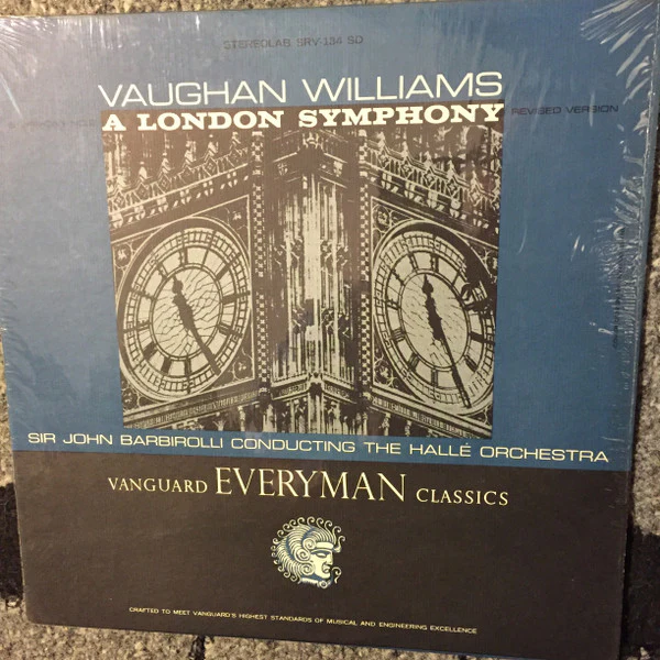 Ralph Vaughan Williams - Hallé Orchestra, Sir John Barbirolli - A London Symphony (Revised Version) (LP) (Mint (M)) SEALED NEW OLD STOCK