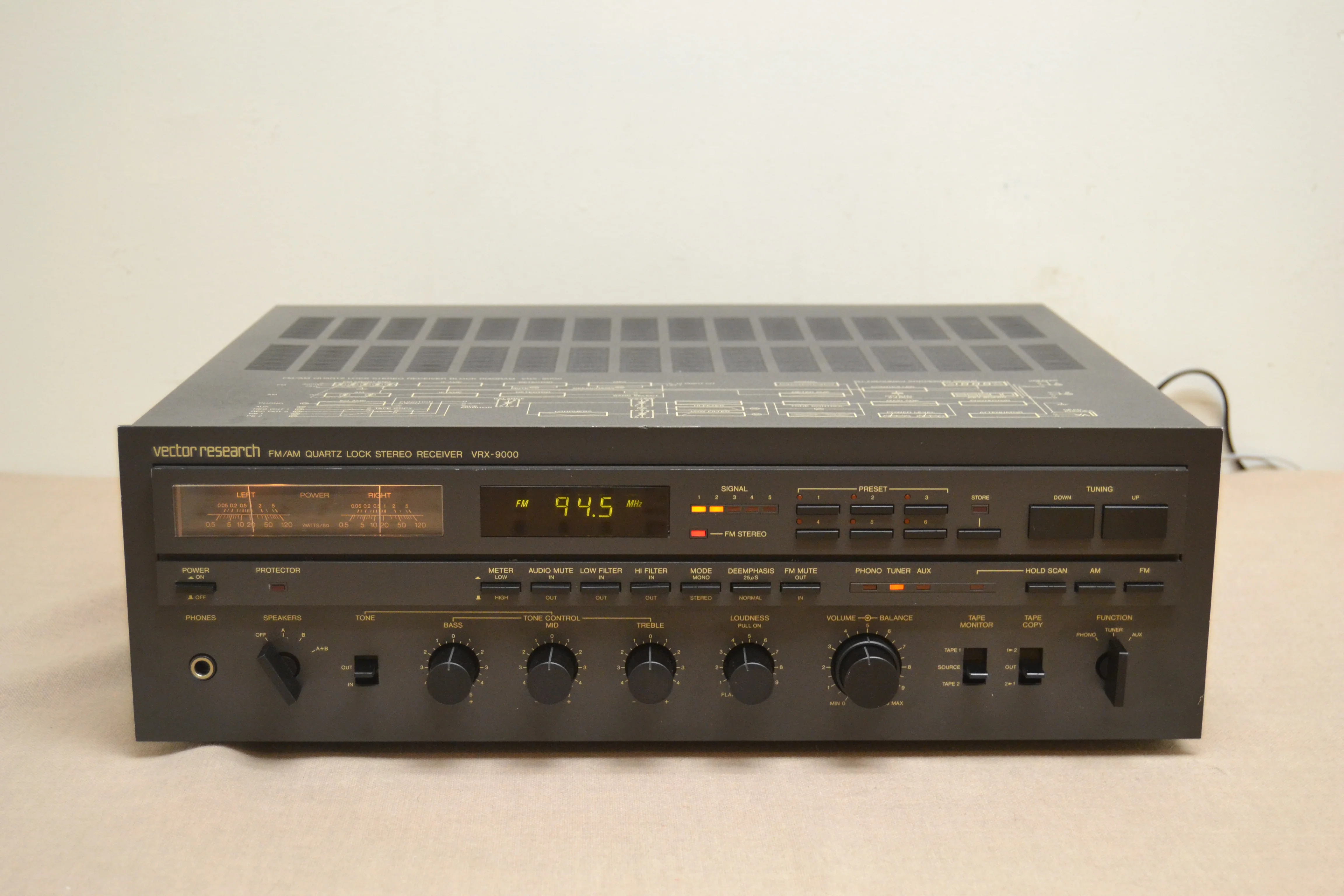 Vector Research VRX-9000 Stereo Receiver * 80W RMS * 1980