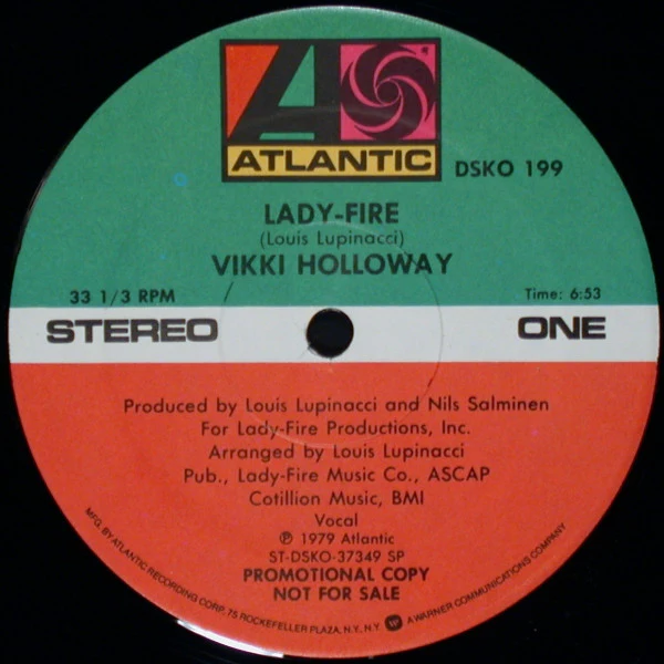 Vikki Holloway - Lady-Fire (12", Promo) (Very Good Plus (VG+))