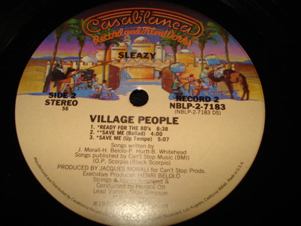 Village People - Live And Sleazy (2xLP, Album, 56 ) (Very Good Plus (VG+)) - Image 3