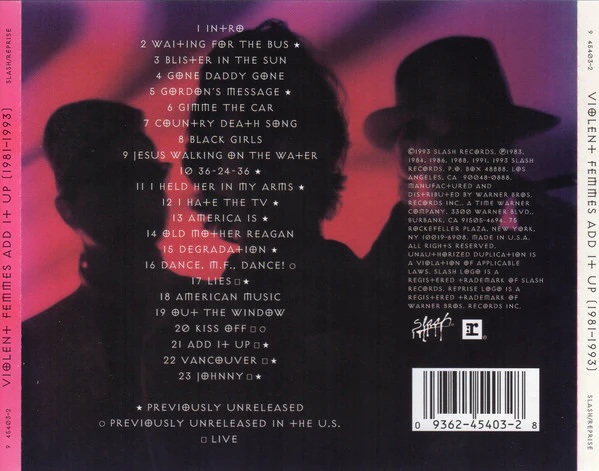 Violent Femmes - Add It Up (1981-1993) (CD, Comp, Spe) (Very Good Plus (VG+)) - Image 2