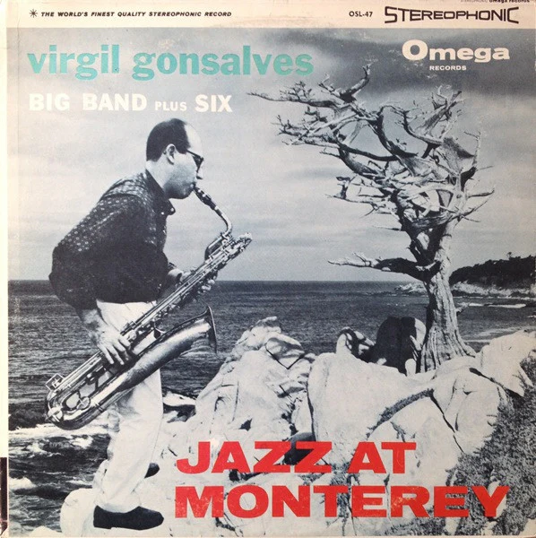 Virgil Gonsalves Big Band Plus Virgil Gonsalves Sextet - Jazz At Monterey (LP, Album) (Good Plus (G+))