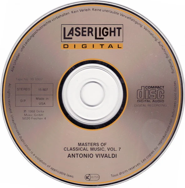 Vivaldi* - Masters Of Classical Music, Vol.7: Vivaldi (CD, Comp) (Near Mint (NM or M-)) - Image 5