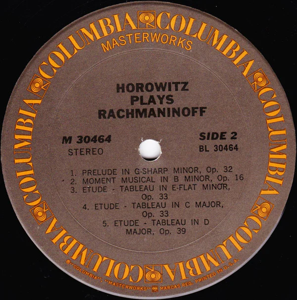 Vladimir Horowitz Plays Sergei Vasilyevich Rachmaninoff - Horowitz Plays Rachmaninoff (LP, Album) (Very Good Plus (VG+)) - Image 3
