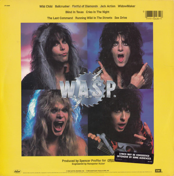 W.A.S.P. - The Last Command (LP, Album) (Good Plus (G+)) - Image 2