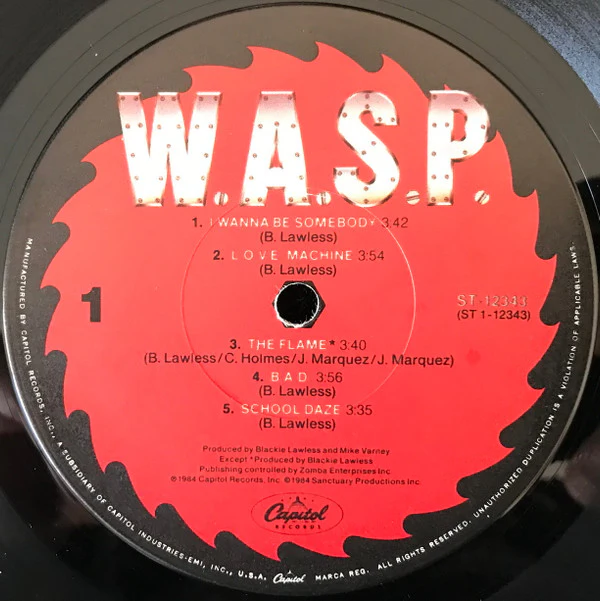 W.A.S.P. - W.A.S.P. (LP, Album, Win) (Near Mint (NM or M-)) - Image 3