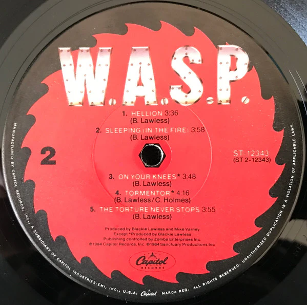 W.A.S.P. - W.A.S.P. (LP, Album, Win) (Near Mint (NM or M-)) - Image 4