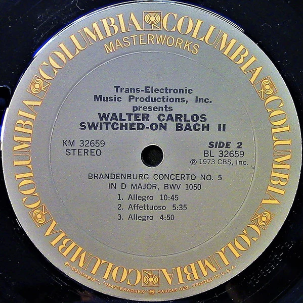 Walter Carlos, Johann Sebastian Bach - Switched-On Bach II (LP, Album) (Very Good Plus (VG+)) - Image 4