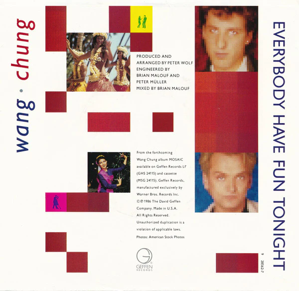 Wang Chung - Everybody Have Fun Tonight (7", Single, SRC) (Near Mint (NM or M-)) - Image 2