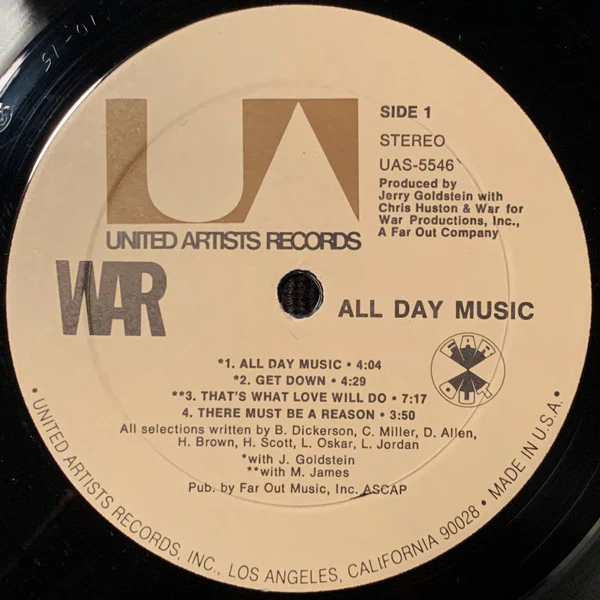 War - All Day Music (LP, Album) (Very Good Plus (VG+)) - Image 5