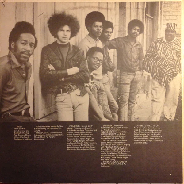 War - The World Is A Ghetto (LP, Album, Ind) (Very Good (VG)) - Image 2
