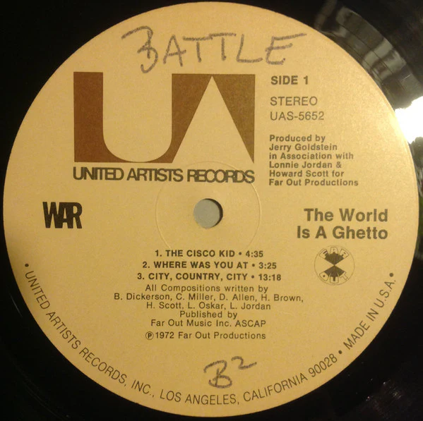 War - The World Is A Ghetto (LP, Album, Ind) (Very Good (VG)) - Image 3